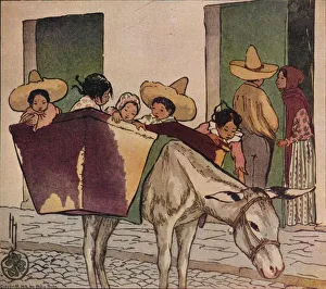 Während eines Abends - Der Esel der Bäckermänner, 1912. Künstlerin: Helen Hyde