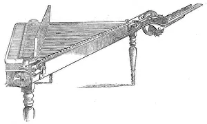 Victorian Era Machinery Drucke: The International Exhibition: Mitchel's type-composing machine, 1862. Creator: Unknown