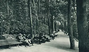 Monochrome Street Photography Drucke: The Invalids Walk, c1910