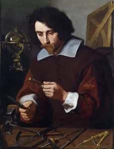 Ein Erfinder von mathematischen Instrumenten. Künstler: Paolini, Pietro (1603 - 1682)