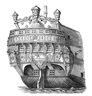 Monochrome Naval Images Drucke: The Invincible, 1885
