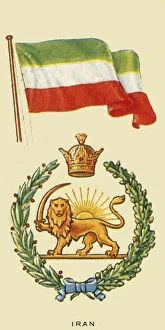Iranian Flag Drucke: Iran, c1935. Creator: Unknown