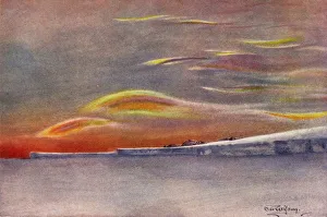Edward Wilson Artist Drucke: Iridescent Clouds: Looking North from Cape Evans, 1911, (1913). Artist: Edward Wilson