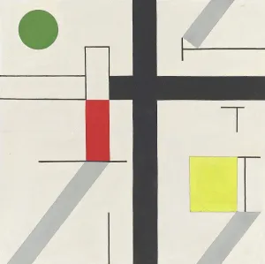 Bildende Kunst Drucke: Vier unregelmäßige Räume, 1932. Schöpferin: Taeuber-Arp, Sophie (1889-1943).