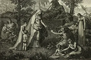 Austrian Heritage Art Drucke: Isis Instructing the Egyptians, 1809. Creator: Carl Russ