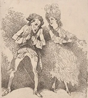 Thomas Rowlandson Etchings Drucke: Italian Affectation, Real Characters, September 1, 1780. September 1, 1780
