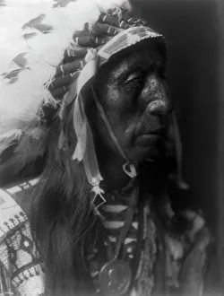 Traditional Tribal Clothing Drucke: Jack Red Cloud-Ogalala [sic], c1907. Creator: Edward Sheriff Curtis