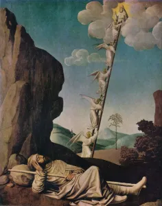 Landscape Oil Paintings Drucke: Jacobs Dream, c1490