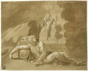 Old Testament Bible Scene Drucke: Jacob's Dream, n.d. Creator: Unknown