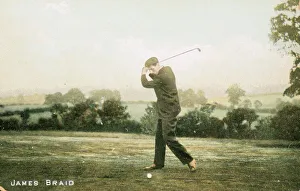 Scottish Golfer Drucke: James Braid, Scottish golfer, c1910