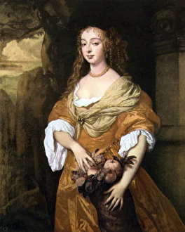 Drucke von Janine Needom, Frau Mydletoun, 1666. Porträt von Janine Needom oder späteren Namen: Janina Midleton / Mittelton (1645 - 1692) einer der Damen des Hofes König Karl II Peter Lely Drucke: Janine NeedomMrsMydletown1666KünstlerPeter Leys