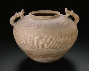 Asian Applied Arts Collection Drucke: Jar in the Form of an Ancient Bronze Container (lei), Warring States Period (475-221 B. C)
