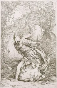 Salvator Rosa Artwork Drucke: Jason and the Dragon, between circa 1663 and circa 1664. Creator: Salvator Rosa