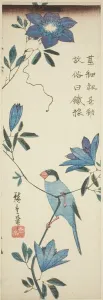 Japanische Sperling und Clematis, 1830er Jahre. Künstler: Andō Hiroshige