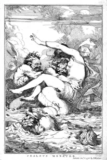 Mythische Biester Drucke: Eifersüchtiges Monstrum, 1778. Künstler: John Hamilton Mortimer