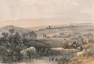 Middle Eastern Landscape Photography Drucke: Jerusalem from the North, 1855. Creator: Unknown