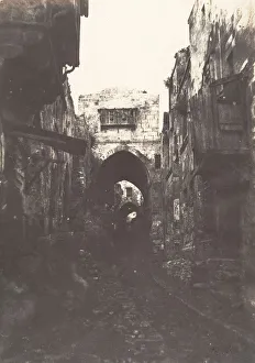 Auguste Salzmann Photography Drucke: Jerusalem, Rue du quartier arabe, 2, 1854. Creator: Auguste Salzmann