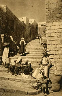 Jerusalem Street Scene Drucke: Jerusalem - A Street, c1918-c1939. Creator: Unknown