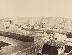 Black And White Photography Middle East Drucke: Jerusalem. Synagogue juive et environs, 1860 or later. Creator: Louis de Clercq