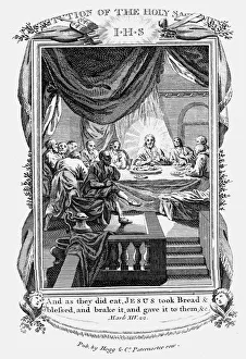 The Last Supper Engraving Drucke: Jesus and his disciples at the Last Supper, c1804