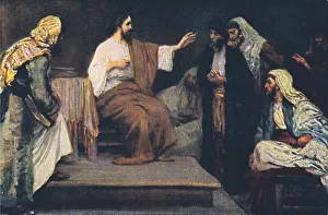 New Testament Biblical Scenes Drucke: Jesus preaching in Nazareth