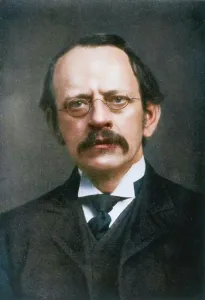 Colorised Black And White Print Art Drucke: JJ Thomson, British physicist, c1896-c1915. Creator: Unknown