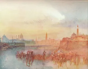 Aquarellbilder Drucke: Venedig : Die Salve von Sankt Georg Maggiore , 1909 . Künstler : JW Turner