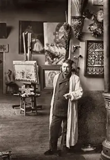 Fine Art Photography Spain Drucke: Joaquin Sorolla in his studio in Madrid