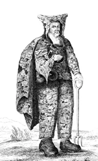 Black And White Monochrome Image Drucke: John Bigg, the Dinton Hermit