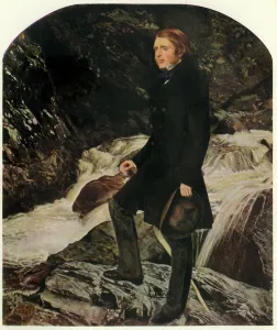 Drucke von John Ruskin, 1853-1854, (1944). Portrait des englischen Künstlers, Kunstkritikers und Autors John Ruskin (1819-1900), von seinem Freund John Everett Millais M Drucke: John Ruskin, 1853-1854, (1944). Künstler: John Everett Millais