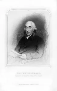 Scottish Physicist Drucke: Joseph Black, Scottish physicist and chemist, (1870). Artist: J Rogers