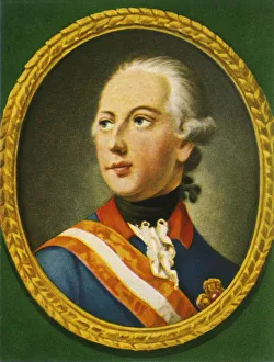 Cigarette Card Miniatures Drucke: Joseph II, (1933). Creator: Unknown