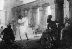 Josef interpretiert die Traume der Pharaoen, frühes 20. Jahrhundert. Künstlerin: Margaret Dovaston