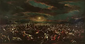 Jewish Heritage Artwork Drucke: Joshua Commanding the Sun to Stand Still