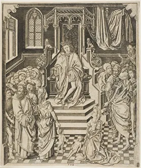 Christian Heritage Images Online Drucke: The Judgment of Solomon, c.1475-1500. Creator: Unknown