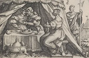 Judit und Holobernès Mahlzeit, Künstler: Georg Pencz