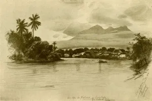 Christian Wilhelm Allers Art Drucke: Kali Mas River, Surubaya, Java, 1898. Creator: Christian Wilhelm Allers