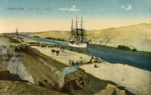Egyptian Heritage Photography Drucke: Kantara - The Suez Canal, c1918-c1939. Creator: Unknown
