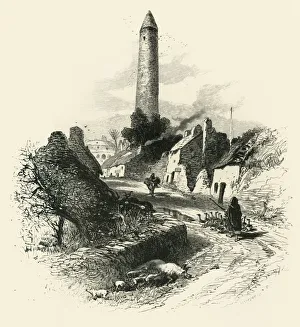 Irish Geographical Features Drucke: Killala, c1870