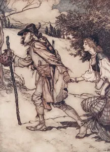 Brothers Grimm Fairy Tales Drucke: King Thrushbeard, 1909