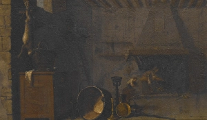 Baroque Era Oil Painting Drucke: Kitchen with Hare, date unknown. Creator: Sebastien Bourdon