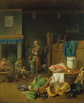Kücheninneneinrichtung, 1765. Künstler: Justus Juncker, Johann Conrad Seekatz