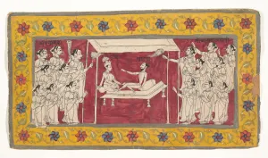 The Met Collection Drucke: Krishna with an Ascetic, ca. 1850. Creator: Unknown