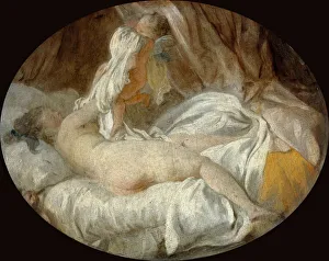 Drucke von Die Bluse entfernt (Das Kleid Entfernt). Im Bestand des Louvre, Paris Jean-Honore Fragonard Drucke: Die Bluse Entfernt (Die Bluse entfernt) Künstler : Fragonard, Jean-Honoré 1732 - 1806