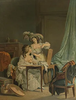 Antique Print Artwork Drucke: La Comparaison, (Comparison), 1786, (1913). Artist: Jean Francois Janinet