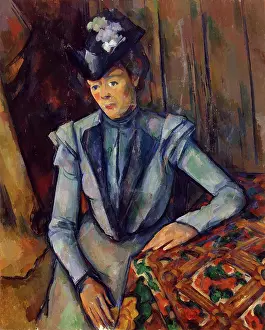 Drucke von Lady in Blau, 1904 Paul Cezanne Drucke: Lady in Blau, 1904. Künstler: Paul Cézanne