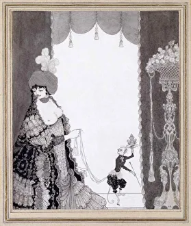 Die Dame mit dem Affen, 1897. Schöpferin/Ersteller: Beardsley, Aubrey