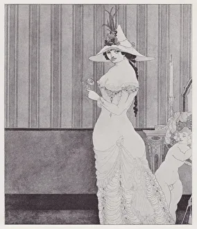 Die Dame mit der Rose, 1897. Künstler: Aubrey Beardsley