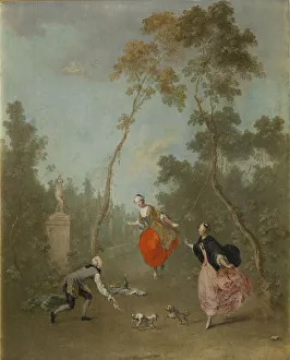 National Gallery Prague Images Drucke: Lady on a swing