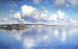 Oil On Canvas Russia Drucke: The Lake